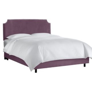 Skyline California King Bed Lombard Nail Button Notched Bed   Premier Purple