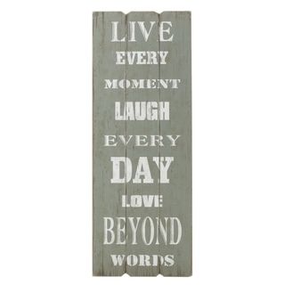 Elements 12 X 31.5 Inch Live Every Moment Plaque