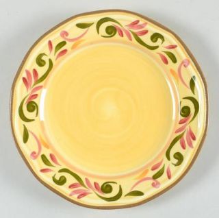 Gibson Designs Heritage Park Salad Plate, Fine China Dinnerware   Green & Red Sc