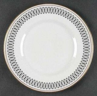 Wedgwood Colosseum Salad Plate, Fine China Dinnerware   Susie Cooper,Black Ovals