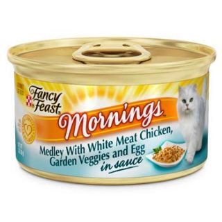 Mornings Medley with White Meat Chicken, Garden Veggies & Egg in Sauce Gourmet Cat Food, Case of 24