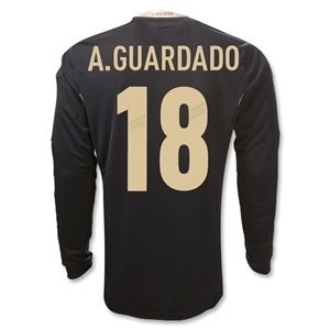 adidas Mexico 11/13 A. GUARDADO Away Long Sleeve Soccer Jersey