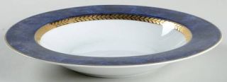 Retroneu Imperial Blue Large Rim Soup Bowl, Fine China Dinnerware   Cobalt Blue