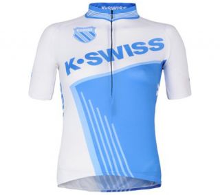 Womens K Swiss SS Jersey   Ocean/Light Blue/White Short Sleeve Shirts