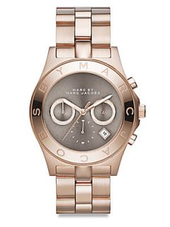 Marc by Marc Jacobs Blade Rose Goldtone Stainless Steel Chronograph Watch   Grey