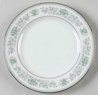 Oneida Lynwood Salad Plate, Fine China Dinnerware   Blue & Lavender Flowers,Plat