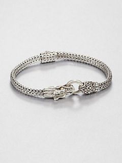 John Hardy Sterling Silver and 18K Yellow Gold Dragon Bracelet   Silver Gold