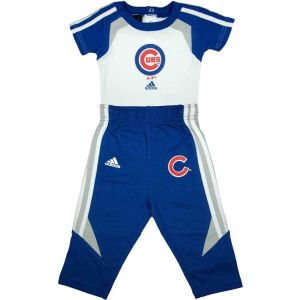 Chicago Cubs adidas MLB Newborn Creeper & Pant Set