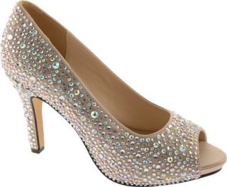 Womens Touch Ups Eliza   Champagne Satin Ornamented Shoes