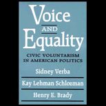 Voice and Equality  Civic Voluntarism in American Politics