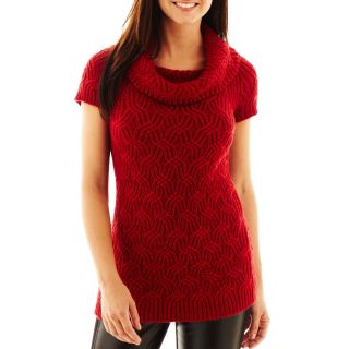 Worthington Textured Cowlneck Tunic Sweater, Frnch Caber/rumbar, Womens