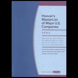 Hoovers Masterlist of Major U.S. Companies 2002