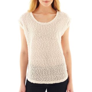 Mng By Mango Short Sleeve Foil Sweater, Neutral, Womens