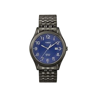 Timex Mens Black & Blue Expansion Band Watch, White