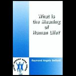 What Is the Meaning of Human Life?