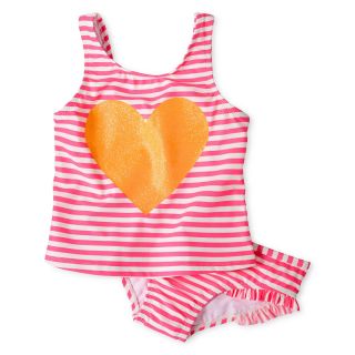 Carters Pink Striped 2 pc. Swimsuit   Girls 3m 4t, Girls
