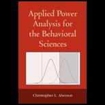 Applied Power Analysis for the Behavioral Sciences