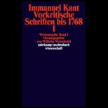 Vorkritische Schriften Bd. 2 Volume 1