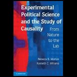 Experimental Political Science and the Study of Causality