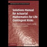Actuarial Mathematics for Life  Solution Manual