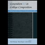 Generations 1.5 in College Composition