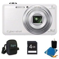 Sony DSC WX80 16 MP 2.7 Inch LCD Digital Camera White Kit