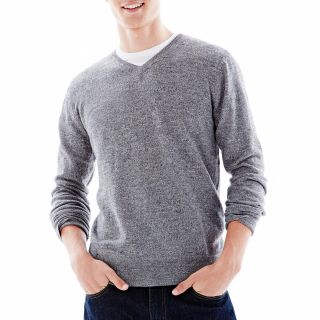 ARIZONA V Neck Cotton Sweater, Grey, Mens