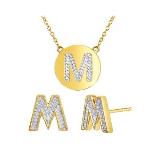 ONLINE ONLY   Diamond Addiction Diamond Accent Initial M Set, Womens