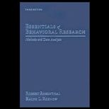 Essentials of Behavioral Research