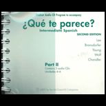 Que Te Parece?  Intermediate Spanish   Part II 3 Audio CDs (Software)