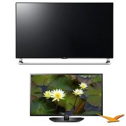 LG 55 Inch 240Hz 3D Nano Full LED 4K UHDTV Smart TV (55LA9700) 2 TV Bundle