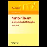 Number Theory An Introduction to Mathematics