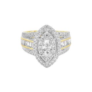 2 CT. T.W. Diamond Bridal Ring, Yellow/Gold, Womens