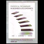 Statistical Techniques in Business and Economics (Custom)