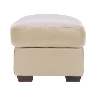 Leather Possibilities Ottoman, Bone