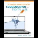 Business and Professional Communication in a Digital Age