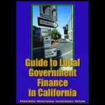Guide to Local Government FInance in California