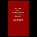 Leaders and Leadership  An Appraisal of Theory & Research
