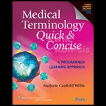Medical Terminology Quick and Concise A Programmed Learning Approach   With CD