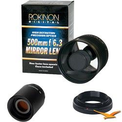 Rokinon 500mm F6.3 Mirror Lens for Olympus/Panasonic with 2x Multiplier (Black)