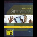 Statistics for Management, Abbrev.  Text