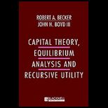 Capital Theory Equilibrium Analysis and 