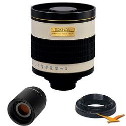 Rokinon 800mm F8.0 Mirror Lens for Olympus / Panasonic with 2x Multiplier (White