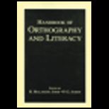 Handbook of Orthography and Literacy