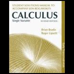 Single Variable Calculus, Early Transcendentals Students Solutions Manual