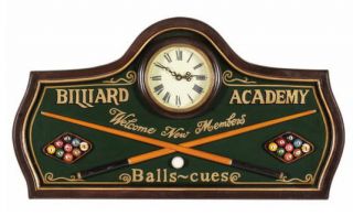Billiard Academy Clock