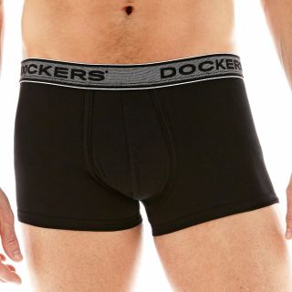 Dockers 2 pk. Stretch Cotton Trunks, Black, Mens