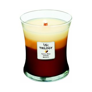 Woodwick Medium Trilogy Café Sweets Candle, Brown
