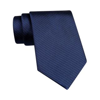 Stafford Woven Stripe Silk Tie, Navy, Mens