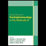 CLINICAL MANUAL OF PSYCHOPHARMACOLOGY